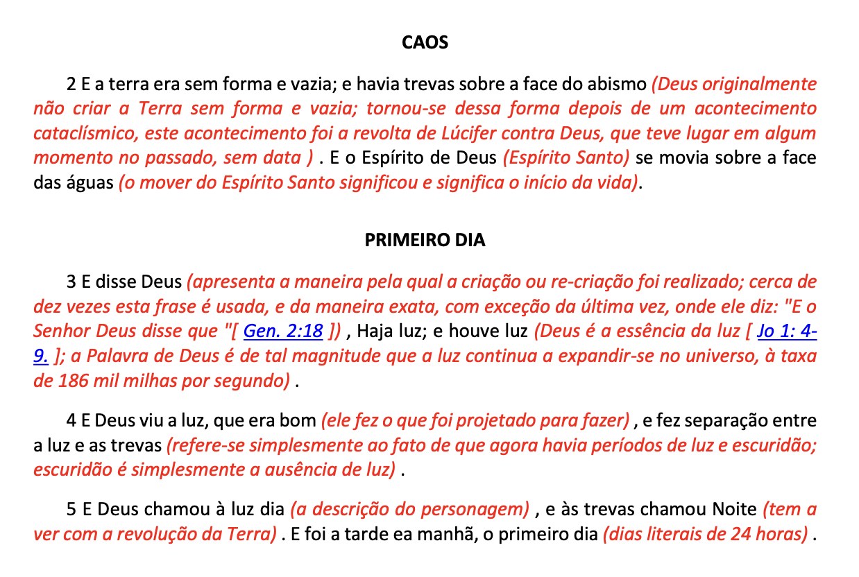 Página real do Guia — Gênesis, a criação explicada